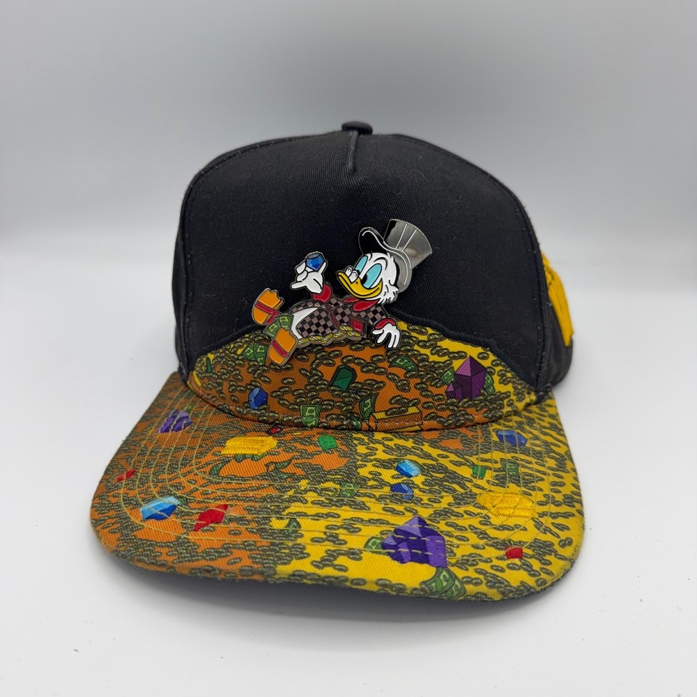 Mr. Kasi Snapback Hat Mens OSFA Scrooge McDuck Enamel Pin Money Time To Win Cap